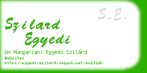 szilard egyedi business card