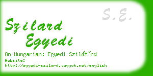 szilard egyedi business card